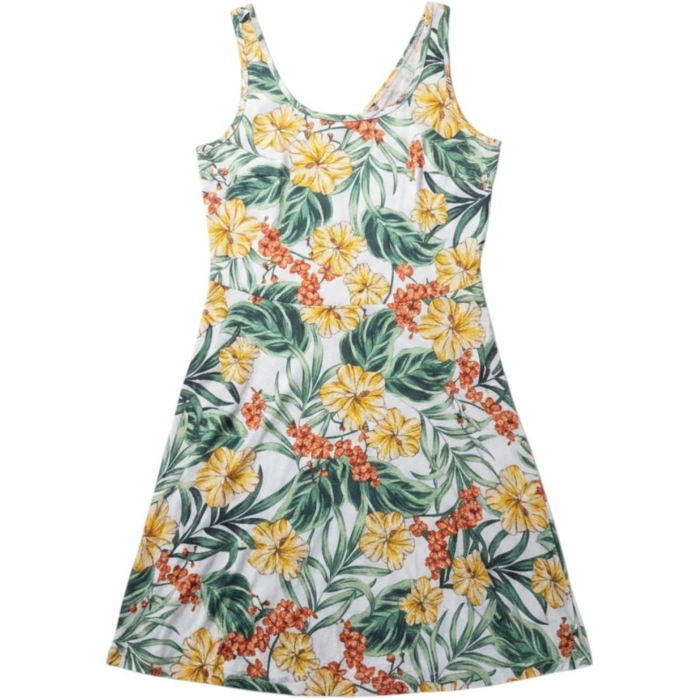 Fensace Floral A-Line Dress Womens XXL Multicolor Excellent Tropical Sleeveless
